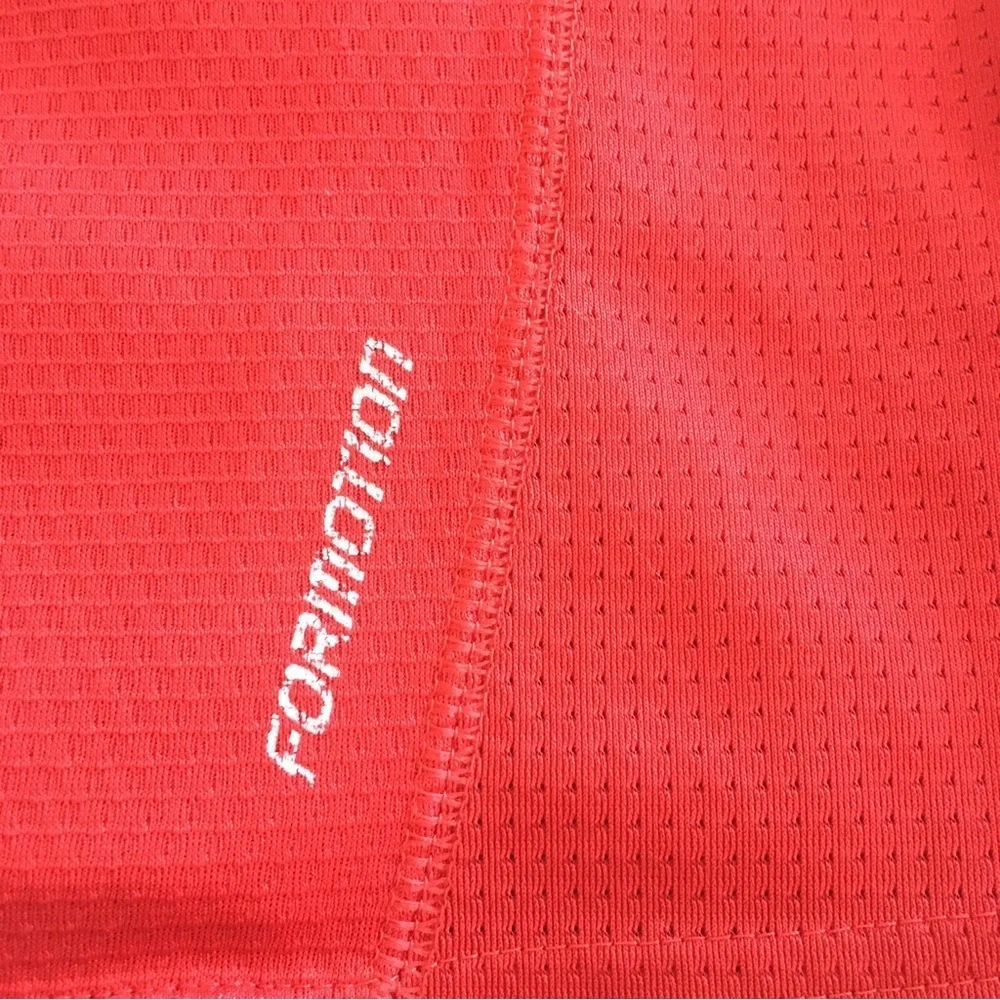 Adidas Red 1/4 Zip Pullover with Black Shoulder Stripes